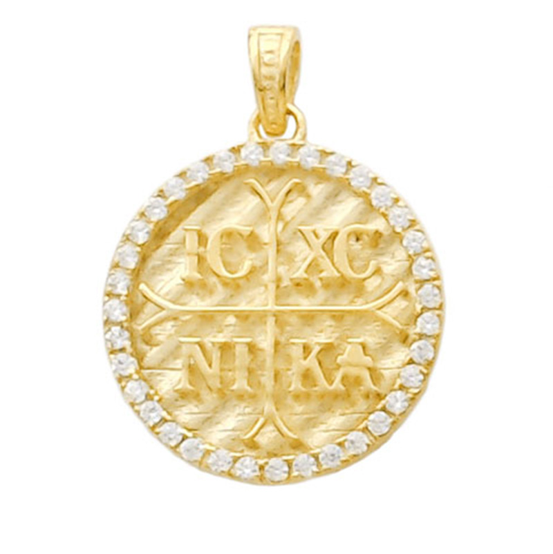 Χρυσό Φυλαχτό  ICXC NIKA Διπλής Όψης Κ14